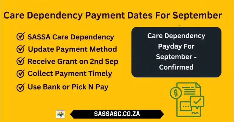 Care Dependency Payment Dates For September