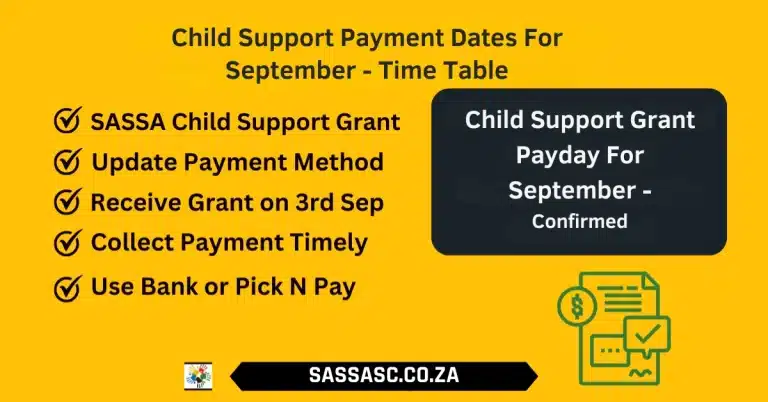 Child Support Payment Dates For September