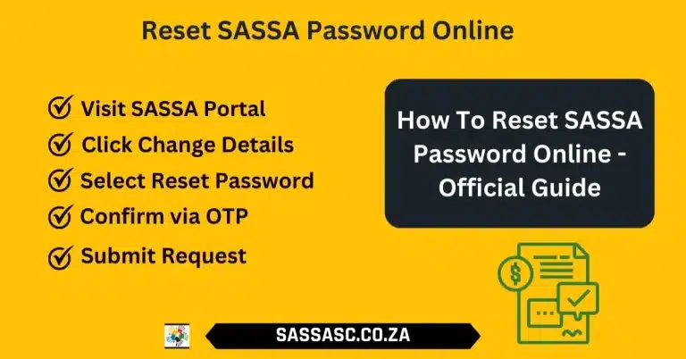 Forgot Password of SASSA Portal