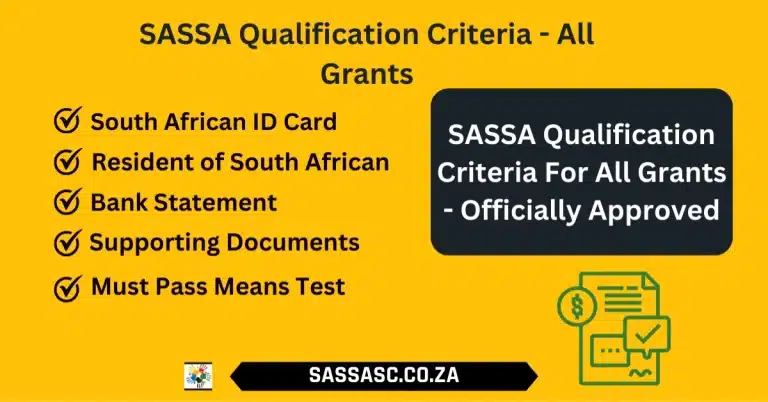 SASSA Grants Criteria & Eligibility