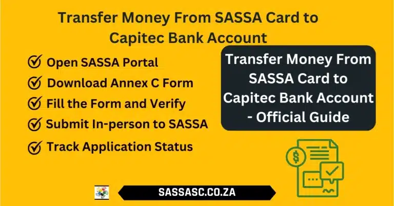 Transfer Money From SASSA Card to Capitec Bank Account