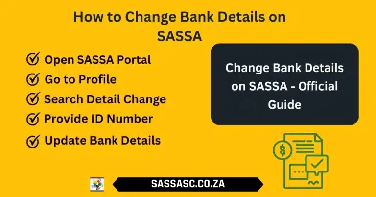 Updated SASSA Bank Details Online